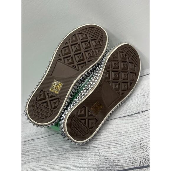 Nan-Ku X Free People Womens Cruise Studded Hi Top Sneakers Spring Mint Size 37 - Picture 5 of 5